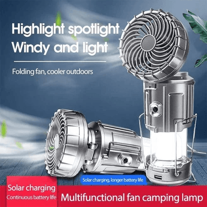 🔥2025 Hot sale🔥🌿Portable LED camping lantern with fan