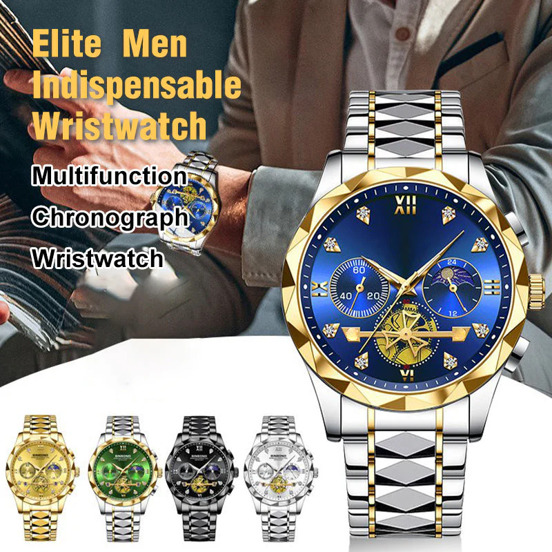 Luxury Design Dodecagon Quartz Watch New Multifunctional Men's Wristwatch