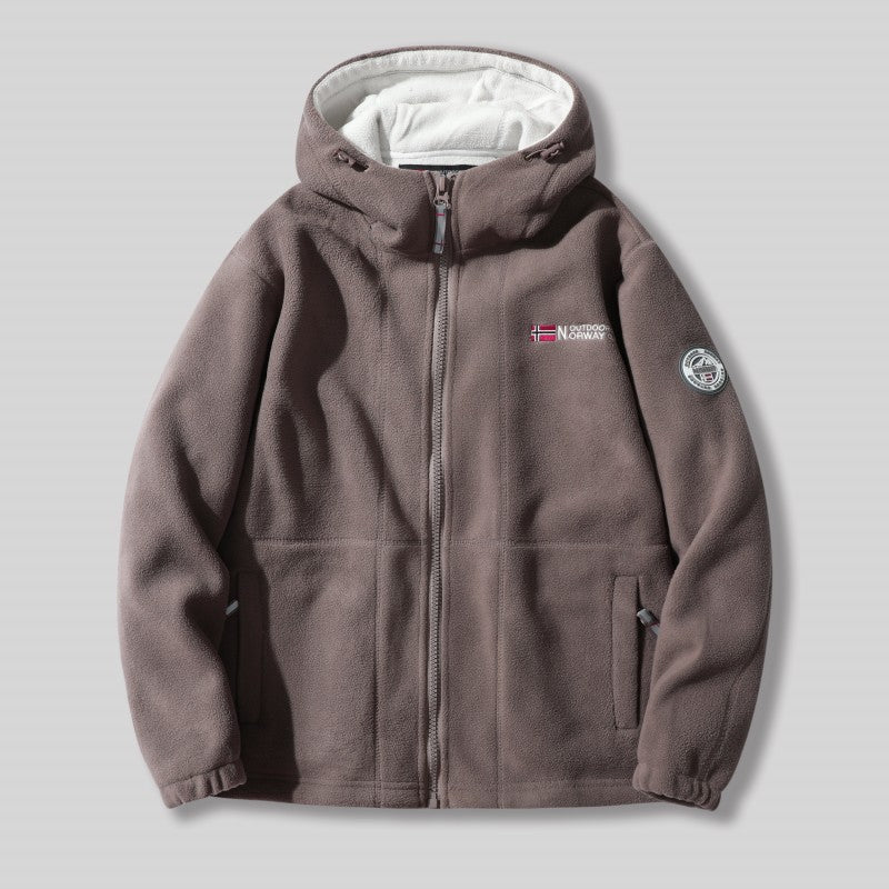 ⏳LIMITED SALE 49% OFF🎁Men's Double-Faced Faux Fleece Warm Hooded Jacket