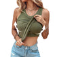 Ribbed Stretchy Tank Top with Shelf Bra