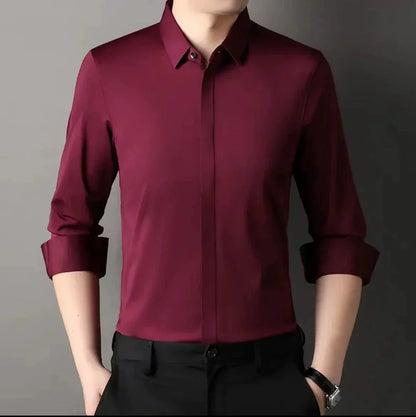 🎉2025 New Products Hot Sale✨Men's Wrinkle-Free Button-Down Shirt