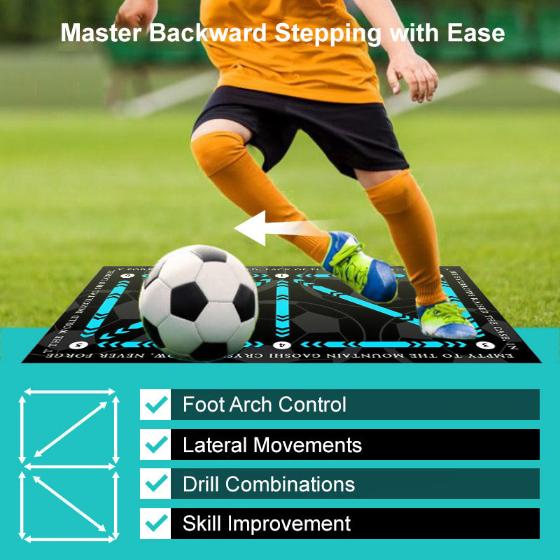 🎅Christmas Gift🎁53%OFF Help children practice football better🎁⚽Footwork Training Non-slip Football Training Mat