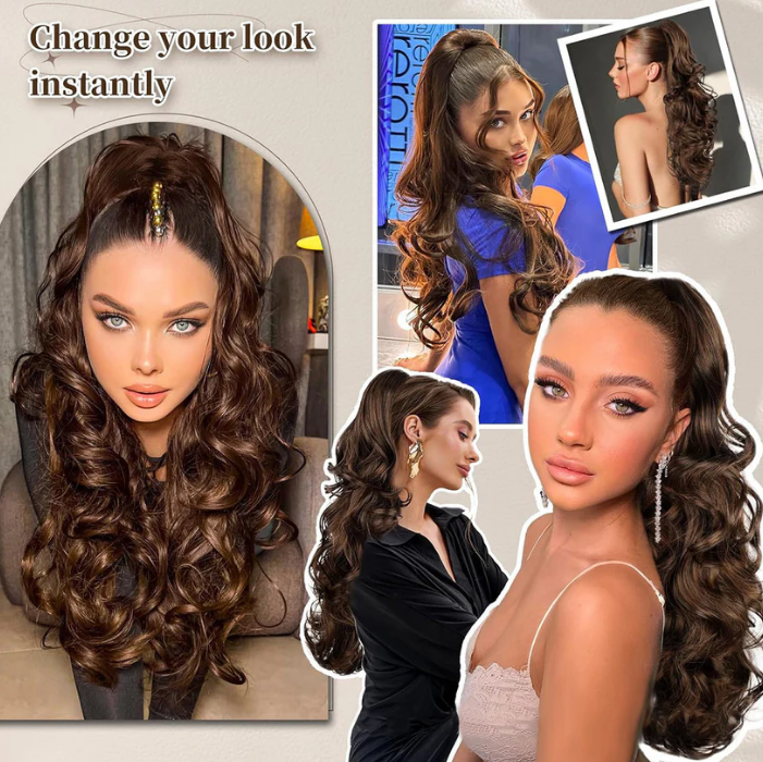 💜Limited time promotion 40%OFF💜Clip-on Wavy Ponytail Extension