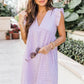 Summer V-neck short-sleeved hollow lace dress👗