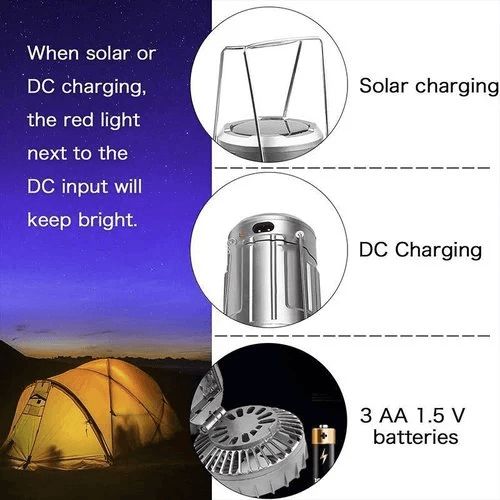 🔥2025 Hot sale🔥🌿Portable LED camping lantern with fan