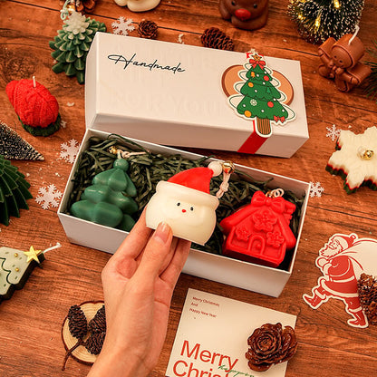 🕯️Cute Festive Scented Candles | Handmade Christmas Gift Set - Aromatherapy & Perfect Holiday Decor