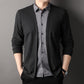 Men's fake two-piece shirt collar knitted cardigan