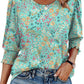 🌺Women Dressy Casual 3/4 Length Sleeve Blouses with Smocked Cuffs