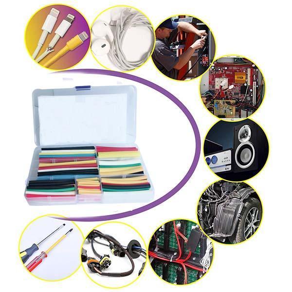 Multi-colored heat shrink tubingset