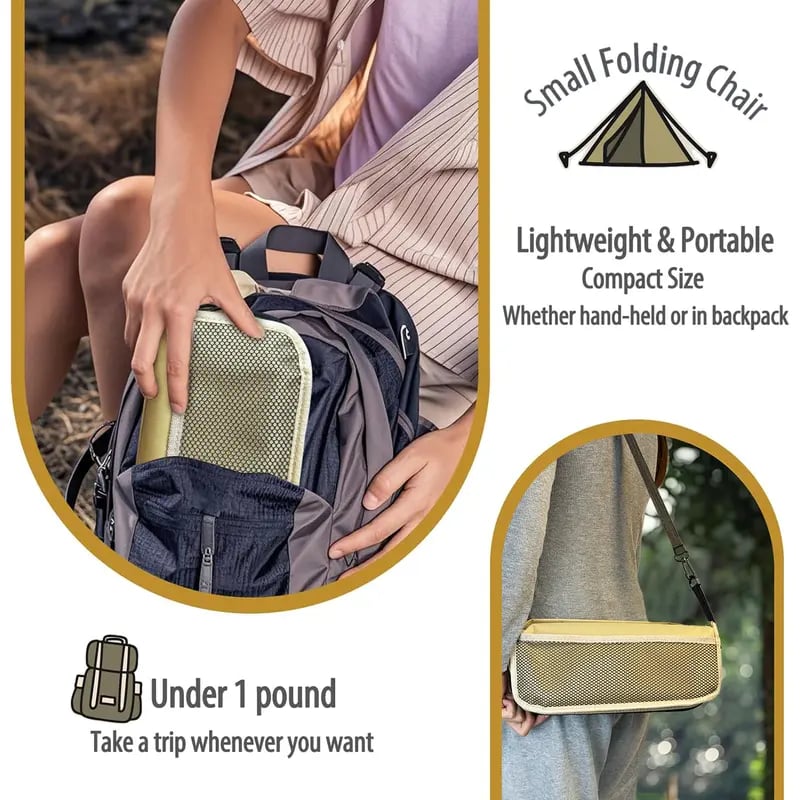 🪑Ultra-Light Folding Stool – Supports Up to 265 lbs