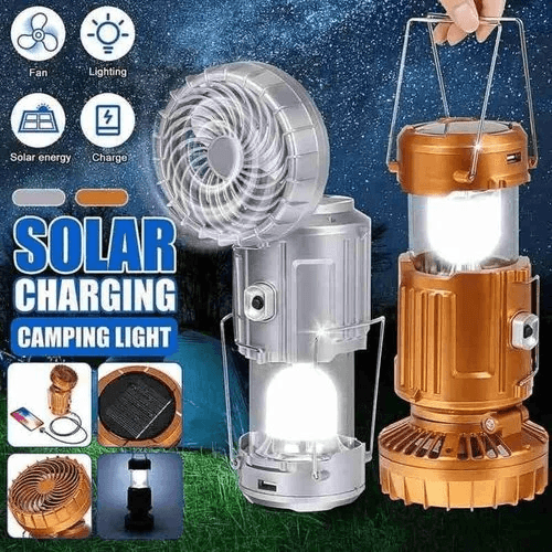 🔥2025 Hot sale🔥🌿Portable LED camping lantern with fan