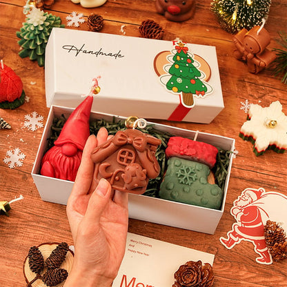 🕯️Cute Festive Scented Candles | Handmade Christmas Gift Set - Aromatherapy & Perfect Holiday Decor