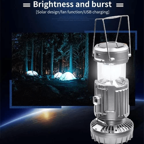 🔥2025 Hot sale🔥🌿Portable LED camping lantern with fan