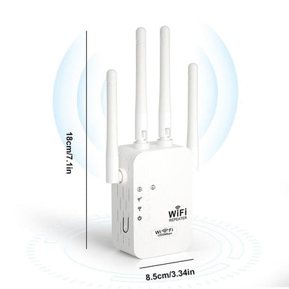 🎁Last Day Promotion 49% 🔥WiFi Extender 2025,1200Mbps Dual Band (5GHz/2.4GHz) Signal Booster, Covers 10,000 sq. ft & 50 Devices, Repeater with Ethernet Port for Home, Gifts