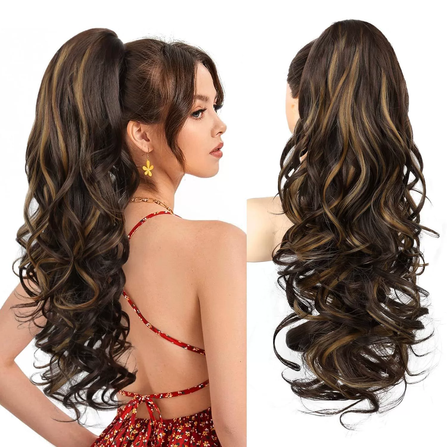 💜Limited time promotion 40%OFF💜Clip-on Wavy Ponytail Extension
