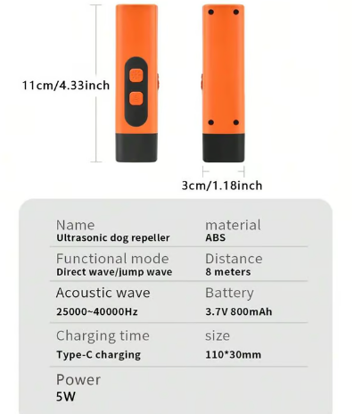 ✨ Hot sale--50% OFF ✨Ultrasonic Dog Bark Deterrent Device – Humane & Effective Dog Repeller