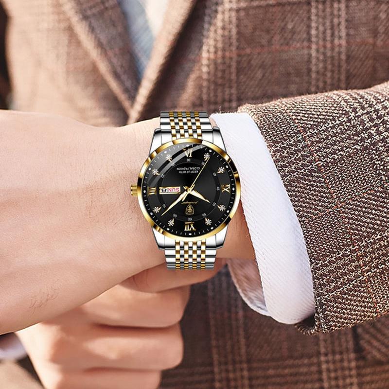Men's Waterproof Luminous Calendar Quartz Watch