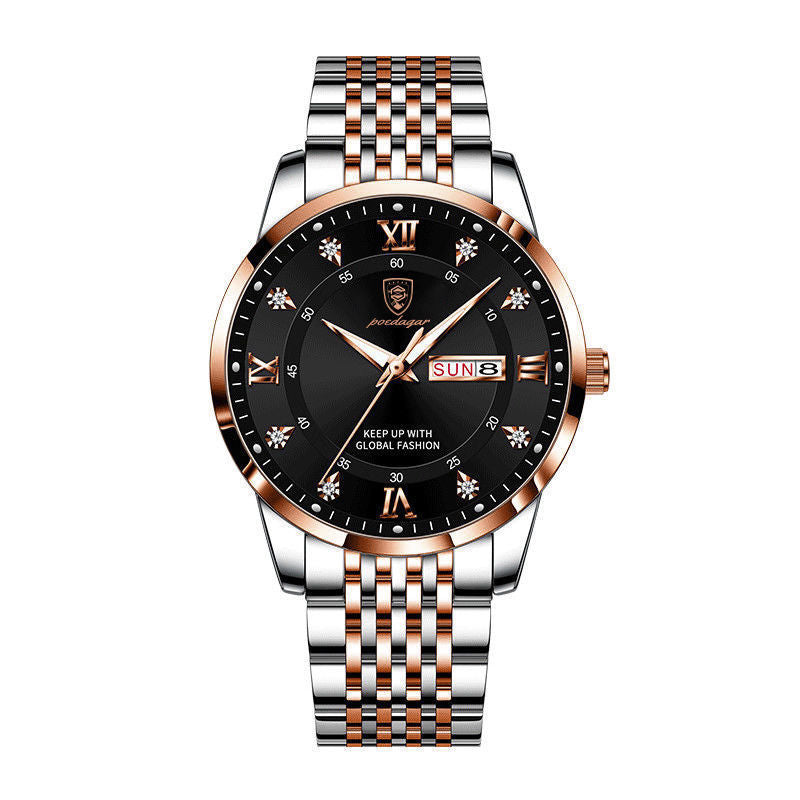 Men's Waterproof Luminous Calendar Quartz Watch