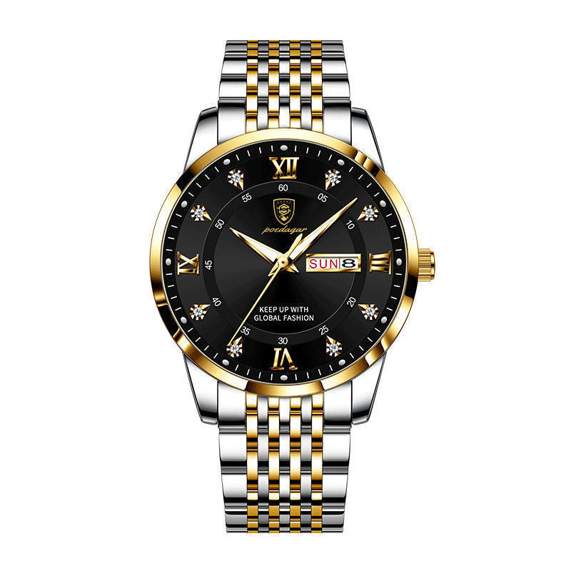 Men's Waterproof Luminous Calendar Quartz Watch