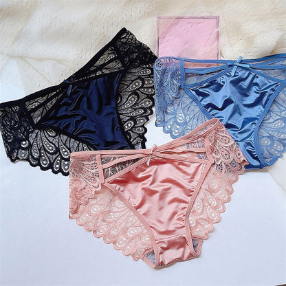 Women's Sexy Lace Sheer Panties With Plus Size