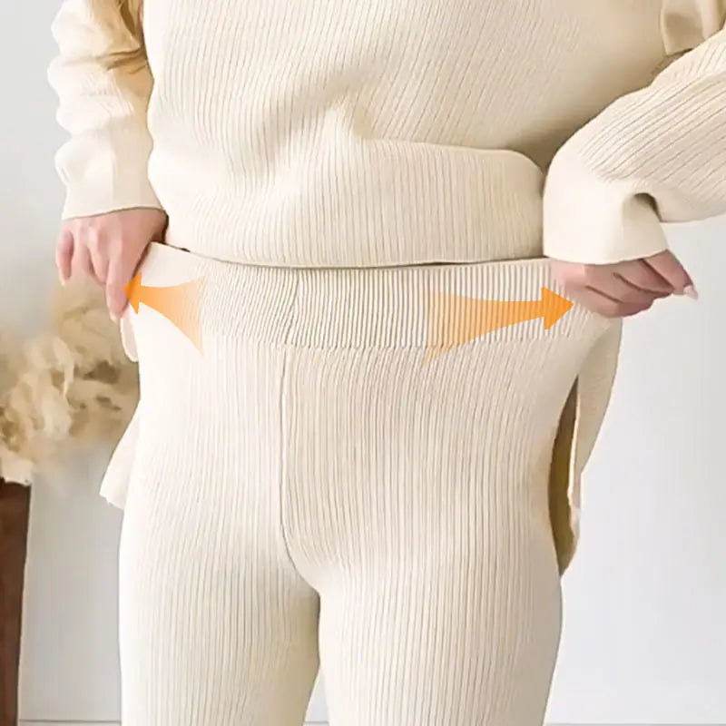 🎉New product launch💐-- V-neck casual slit knitted two-piece set