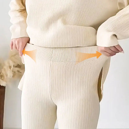 🎉New product launch💐-- V-neck casual slit knitted two-piece set