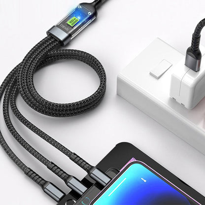 Transparent Luminous 3-in-1 Super Fast Charging Cable！