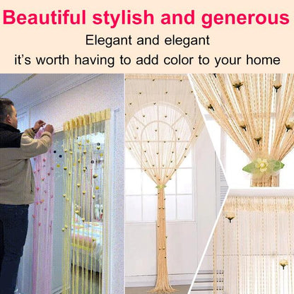 Velcro Rose Thread Tassel Door Curtain