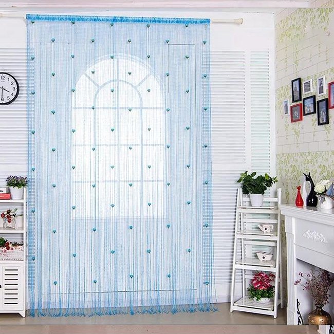 Velcro Rose Thread Tassel Door Curtain