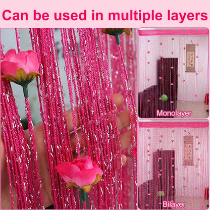 Velcro Rose Thread Tassel Door Curtain