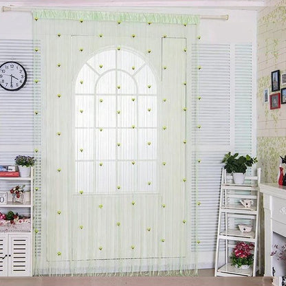 Velcro Rose Thread Tassel Door Curtain