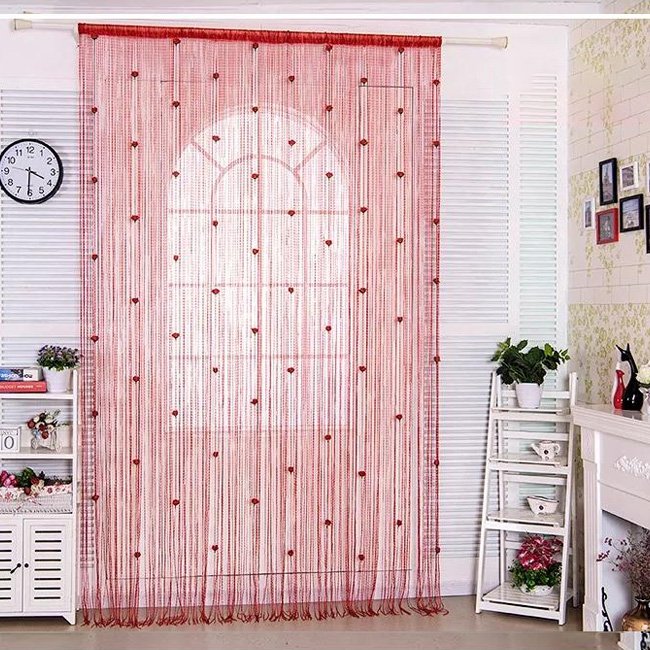 Velcro Rose Thread Tassel Door Curtain