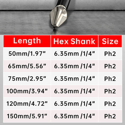High-Magnetic Screwdriver Drill Bit Set