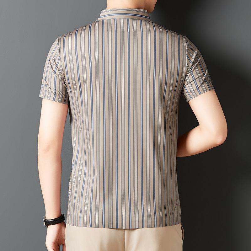 Men's Summer Striped Short Sleeve Shirt（50% OFF）