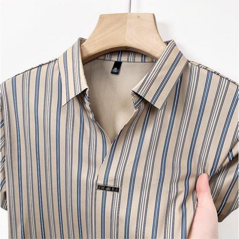 Men's Summer Striped Short Sleeve Shirt（50% OFF）