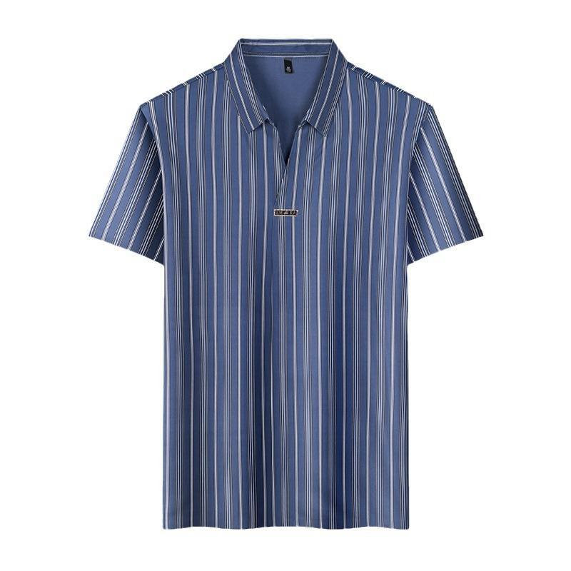 Men's Summer Striped Short Sleeve Shirt（50% OFF）