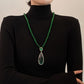 📿Emerald Color Necklace with Stylish Pendant