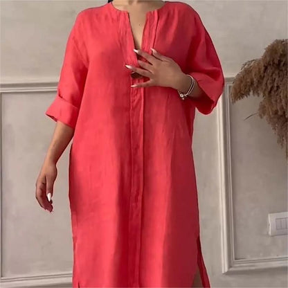 🎉Last Day Promotion 50% OFF💃Casual Breathable V-Neck Dress