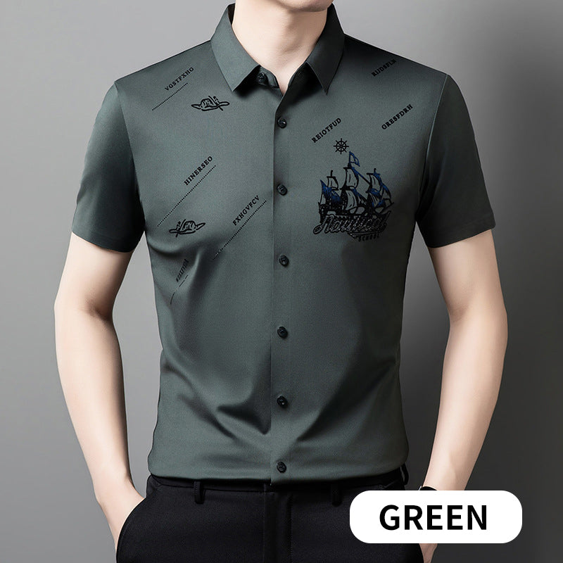 Men's Business Short Sleeves Button Down Shirt
