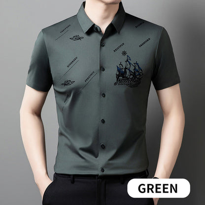 Men's Business Short Sleeves Button Down Shirt
