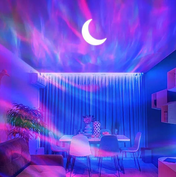 Not only projects the Northern Lights, but also plays music, your exclusive party gadget!