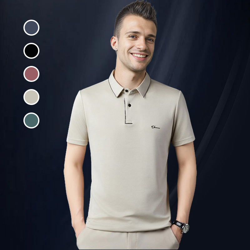 Chemise de revers décontractée d'affaires de glace pour hommes