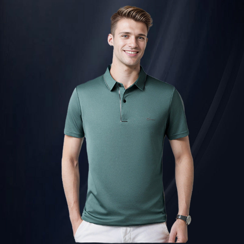 Chemise de revers décontractée d'affaires de glace pour hommes