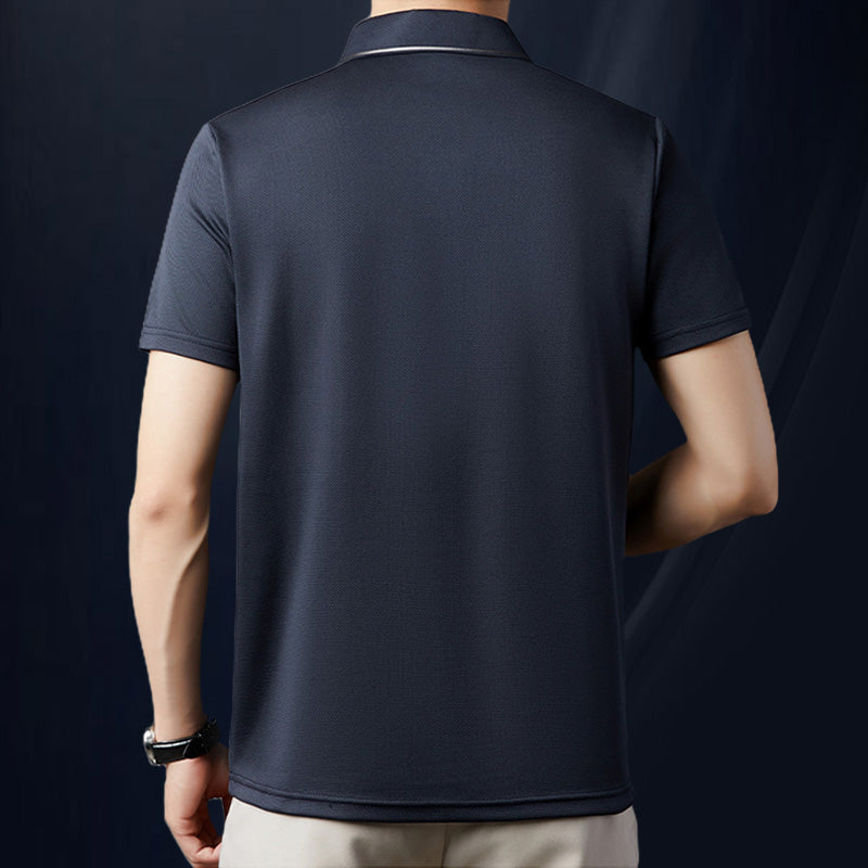 Chemise de revers décontractée d'affaires de glace pour hommes