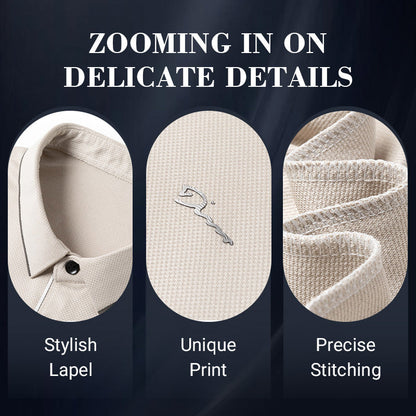 Chemise de revers décontractée d'affaires de glace pour hommes