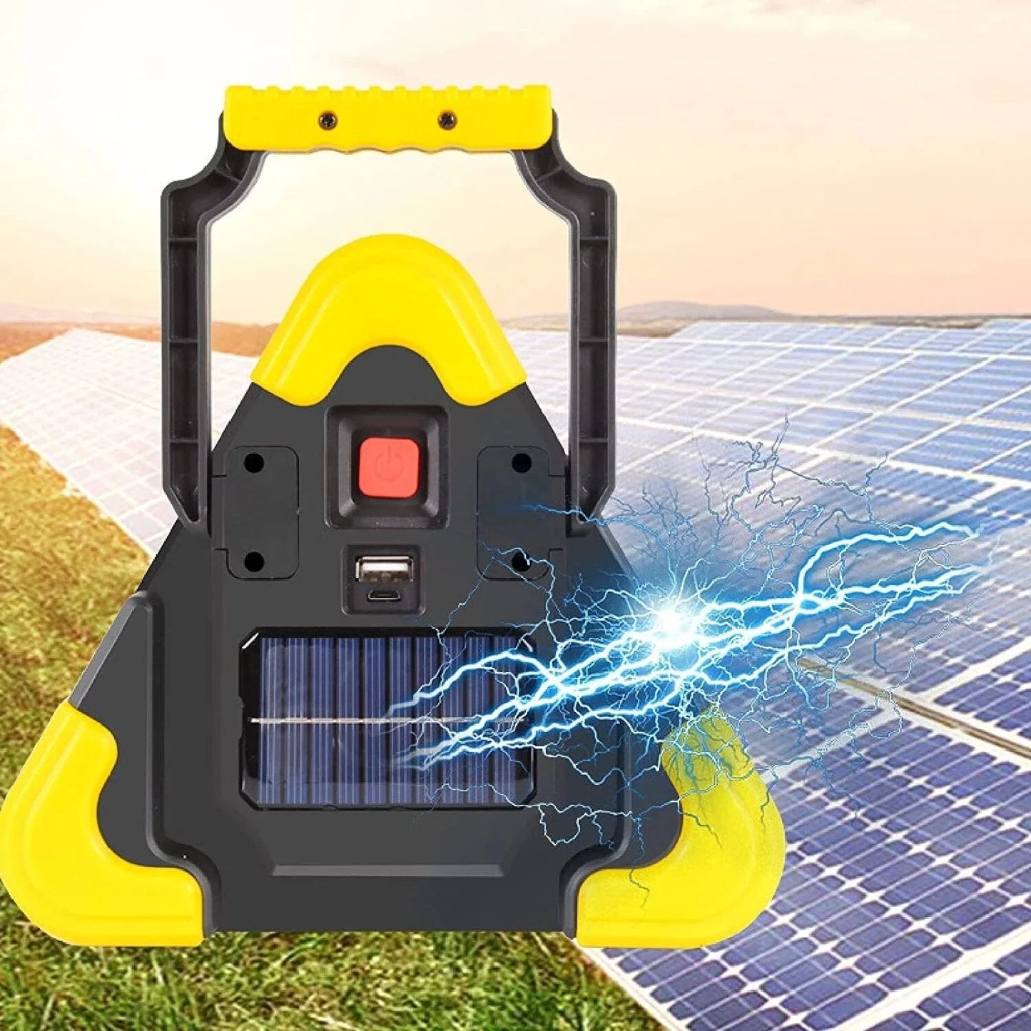3-IN-1 Solar Emergency Triangle Warning Light at the Roadside