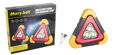 3-IN-1 Solar Emergency Triangle Warning Light at the Roadside