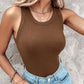 Ribbed Stretchy Tank Top with Shelf Bra