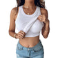 Ribbed Stretchy Tank Top with Shelf Bra