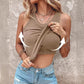 Ribbed Stretchy Tank Top with Shelf Bra